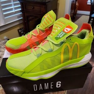 Adidas Dame 6 Mc Donalds EDT 10.5 new in box!